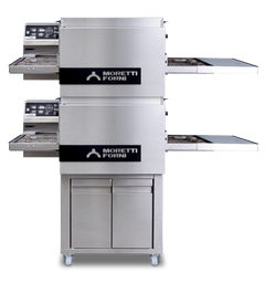 Moretti Forni T64G/2 S Double Deck Conveyor Oven on Stand