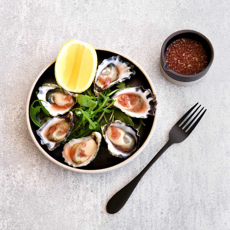 Tablekraft - Soho Round Plate - Speckle Black - 28.5cm - Set of 4