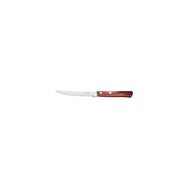 Tramontina - Polywood 5" Steak Knife-Serrated Narrow - Red - Set of 12