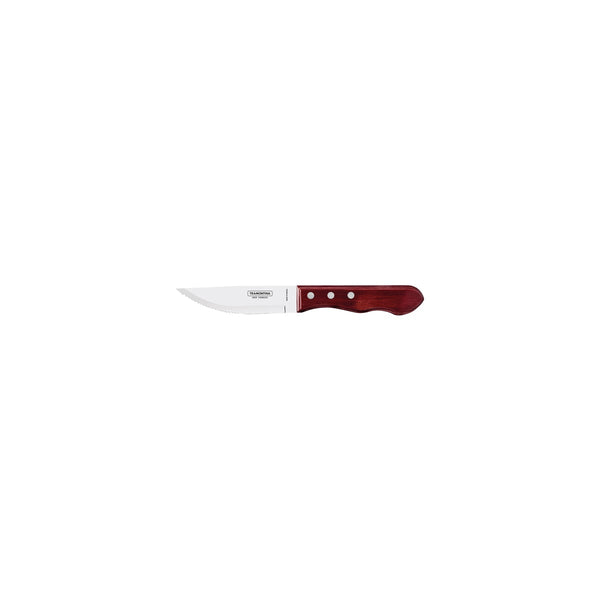 Tramontina - Polywood 5" Jumbo Steak Knife 16-Serrated Wide - Red - Set of 12