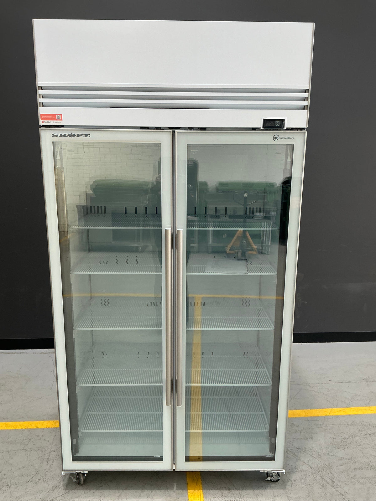SKOPE TMF1000N-A two glass door display freezer, serial HA240613231