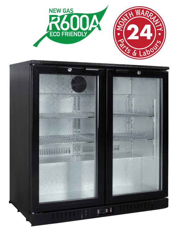 Exquisite UBC210 Two Doors Backbar Chiller - Hinged