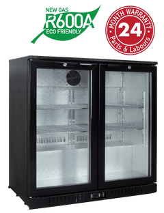 Exquisite UBC210 Two Doors Backbar Chiller - Hinged