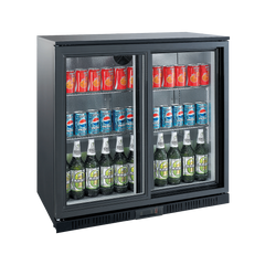 Exquisite UBC210SL Two Doors Backbar Chiller - Sliding, Low Height