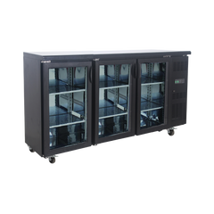 Exquisite UBC570 Three Doors Backbar Chiller - Hinged, 1m Bar Height