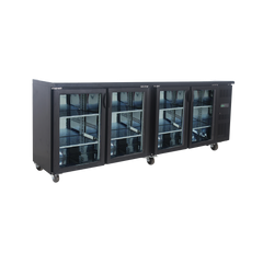 Exquisite UBC630 Four Doors Backbar Chiller - Hinged, 1m Bar Height