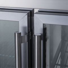 Exquisite Slimline Glass Doors Underbench Storage Refrigerators