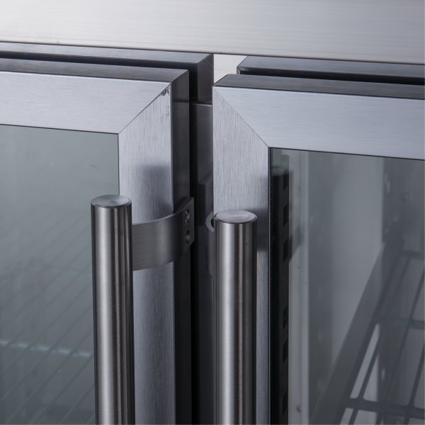 Exquisite Slimline Glass Doors Underbench Storage Refrigerators