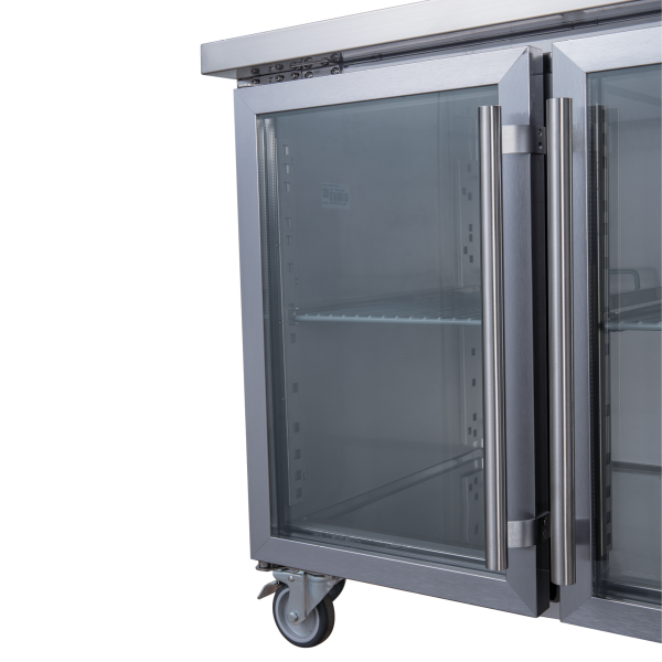 Exquisite Slimline Glass Doors Underbench Storage Refrigerators