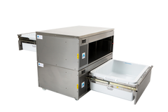 Adande VCM2.CW - Double Dual Temperature Matchbox Drawers - Standard Castor / Solid Work Top