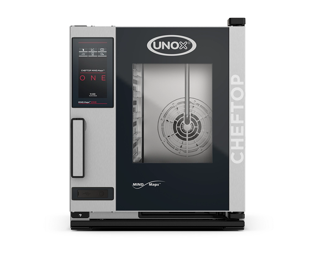 UNOX XECC-0523-E1LM CHEFTOP MIND.Maps ONE Combi Steamer 5 Tray GN 2/3 Electric Hinged Right