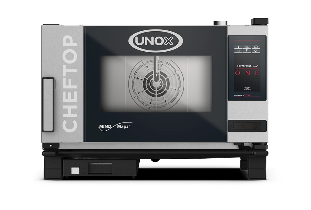 UNOX XEVC-0311-E1LM CHEFTOP MIND.Maps ONE Combi Steamer 3 Tray GN 1/1 Electric Hinged Right
