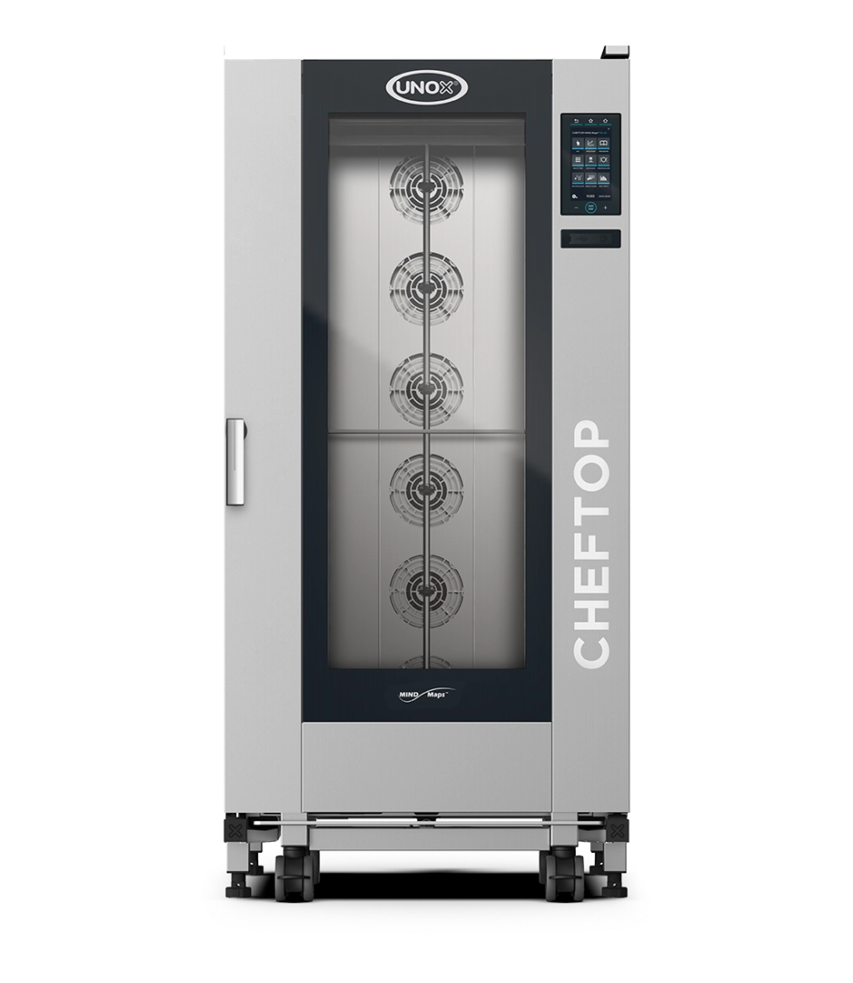 UNOX XEVL-2021-GPLS CHEFTOP MIND.Maps PLUS BIG Combi Steamer 20 Tray GN 2/1 Gas Hinged Right