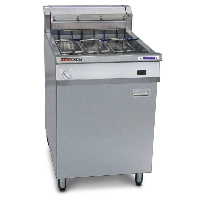 Austheat Freestanding Electric Fryer rapid recovery, 3 baskets