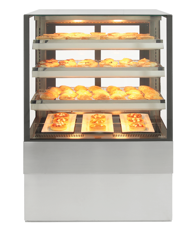 Airex - AXH.FDFSSQ.09 - Freestanding Heated Square Food Display - 900mm Wide