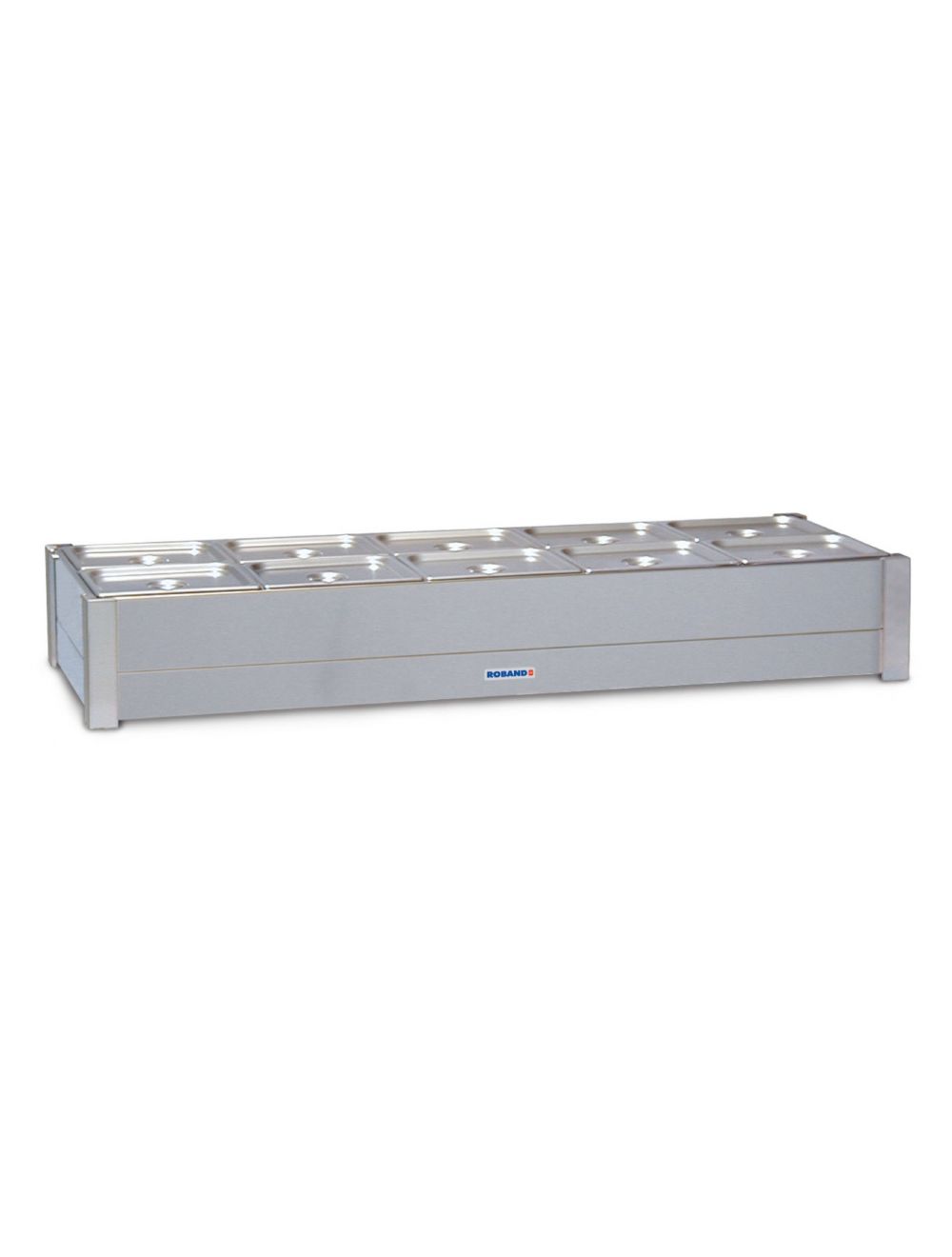 Roband BM25A - Hot Bain Marie, 2 rows x 5 1/2 GN, pans & lids included