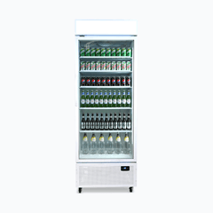 Bromic Upright Display Fridge with Lighbox (White) ECO Flat Glass Door 690L