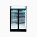 Upright Display Fridge – 885L – 2 Doors – Flat Glass – Black