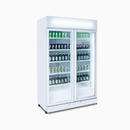 Upright Display Fridge – 885L – 2 Doors – Flat Glass – White