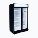 Upright Display Fridge – 885L – 2 Doors – Flat Glass – Black