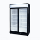 Upright Display Fridge – 885L – 2 Doors – Flat Glass – Black