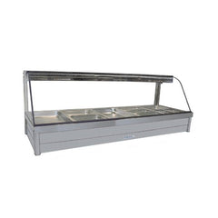 Roband C26 - Curved Glass Hot Food Bar - Bain Marie 12 Pans x 1/2 size 65mm
