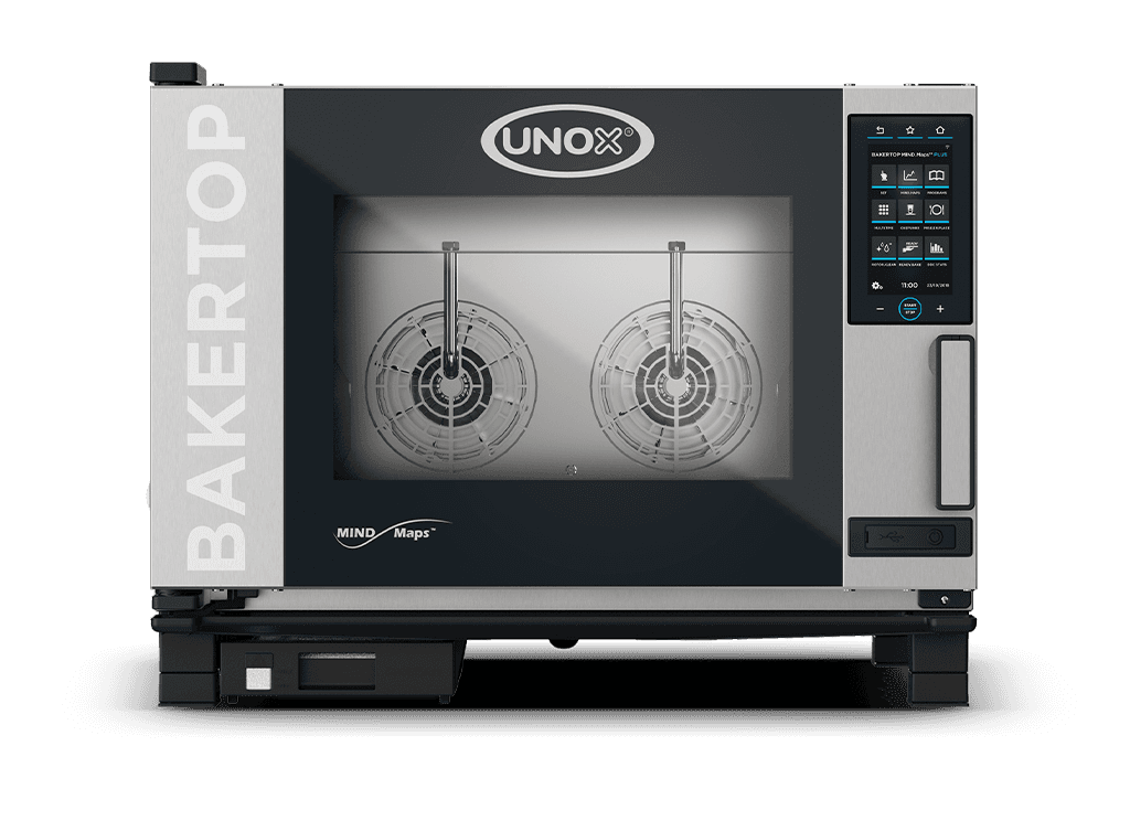 UNOX XEBC-04EU-EPRM BAKERTOP MIND.Maps™ PLUS Countertop Combi Oven 4 600x400 trays Electric Left Hinge