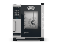 UNOX XECC-0523-EPLM CHEFTOP MIND.Maps™ PLUS COMPACT Countertop Combi Oven 5 GN 2/3 trays Electric Right Hinge