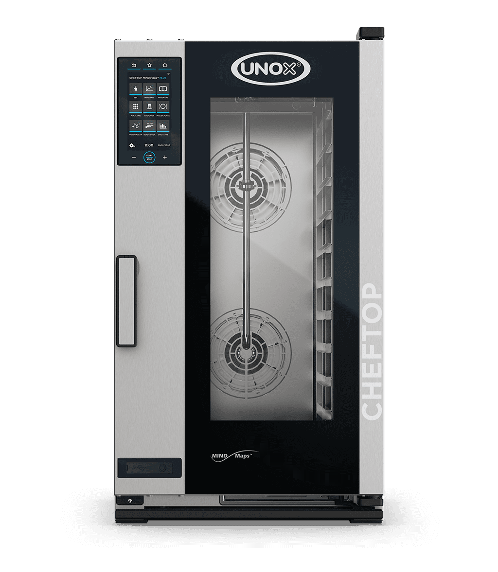 UNOX XECC-1013-EPLM CHEFTOP MIND.Maps™ PLUS COMPACT Countertop Combi Oven 10 GN 1/1 trays Electric Right Hinge