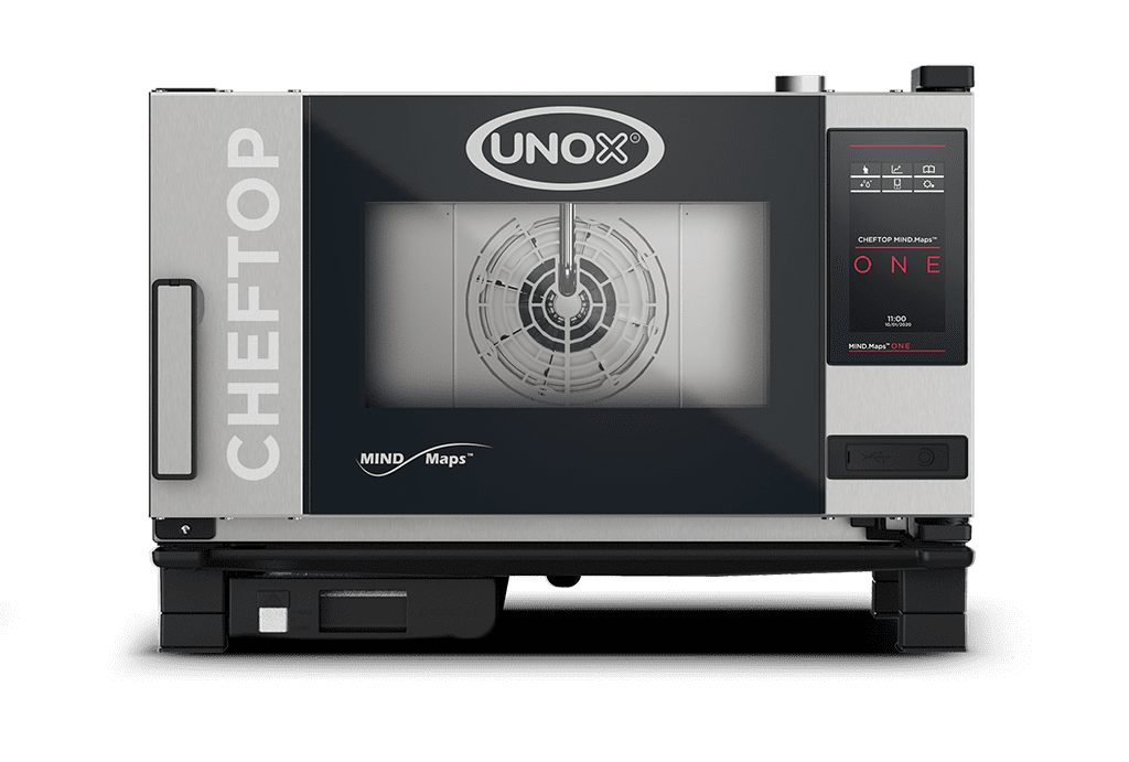 UNOX XEVC-0311-E1LM CHEFTOP MIND.Maps ONE Combi Steamer 3 Tray GN 1/1 Electric Hinged Right