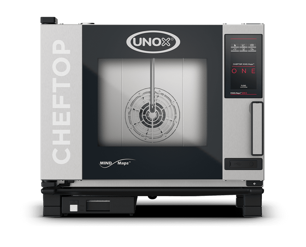 UNOX XEVC-0511-E1RM CHEFTOP MIND.Maps™ ONE Countertop Combi Oven 5 GN 1/1 trays Electric Left Hinge