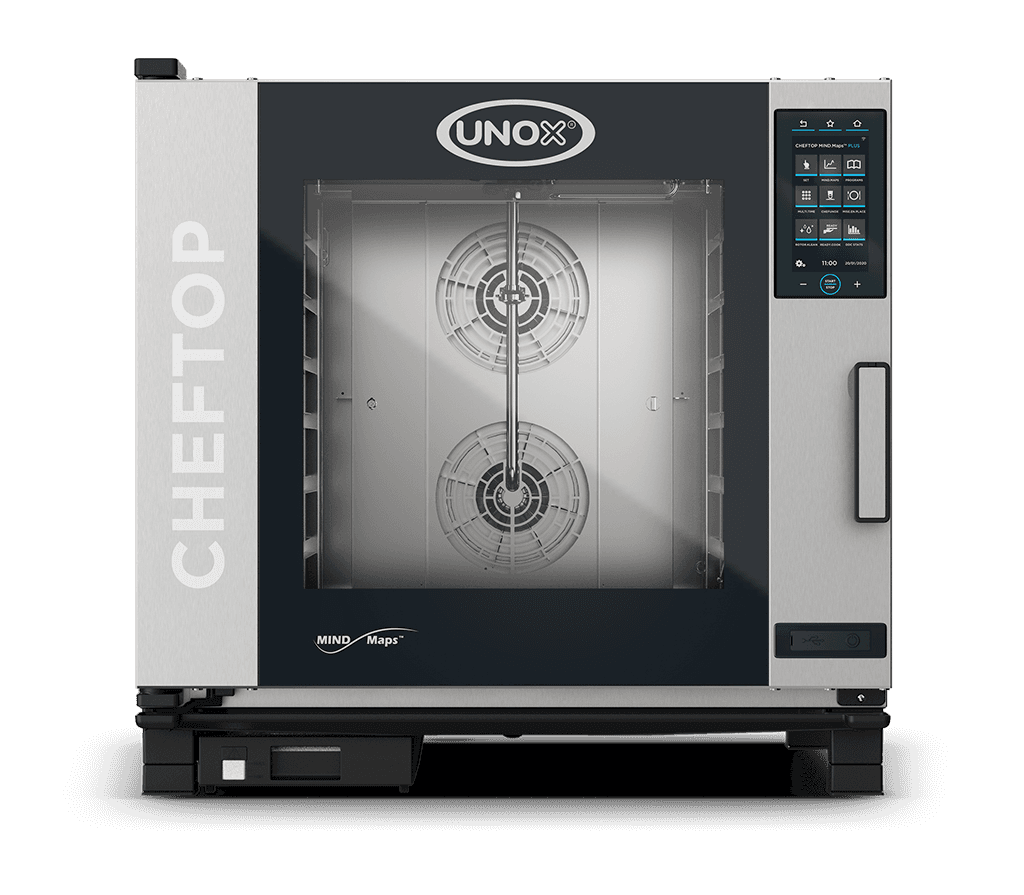 UNOX XEVC-0621-EPRM CHEFTOP MIND.Maps™ PLUS Countertop Combi Oven 6 GN 2/1 trays Electric Left Hinge