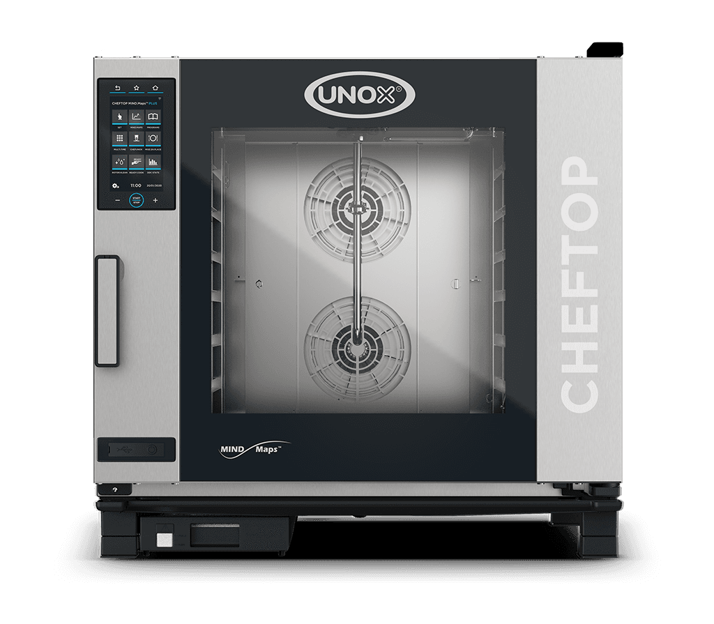 UNOX XEVC-0621-GPLM CHEFTOP MIND.Maps™ PLUS Countertop Combi Oven 6 GN 2/1 trays Gas Right Hinge