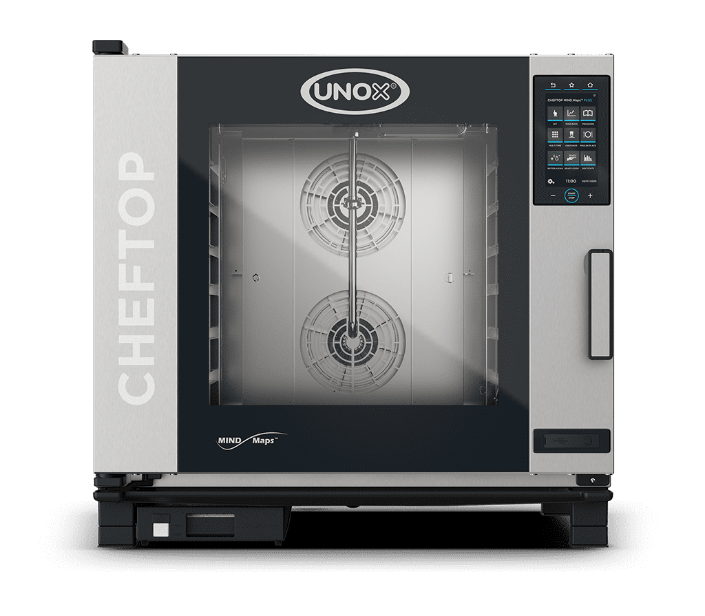 UNOX XEVC-0621-GPRM CHEFTOP MIND.Maps™ PLUS Countertop Combi Oven 6 GN 2/1 trays Gas Left Hinge