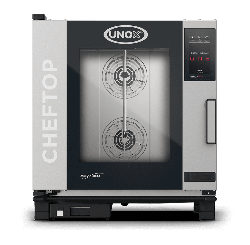 UNOX XEVC-0711-E1RM CHEFTOP MIND.Maps™ ONE Countertop Combi Oven 7 GN 1/1 trays Electric Left Hinge