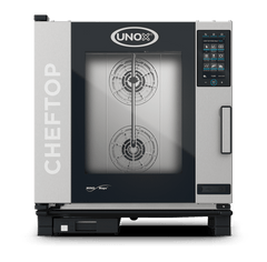 UNOX XEVC-0711-EPRM-MS CHEFTOP MIND.Maps™ PLUS Countertop Combi Oven 7 GN 1/1 trays Electric Left Hinge