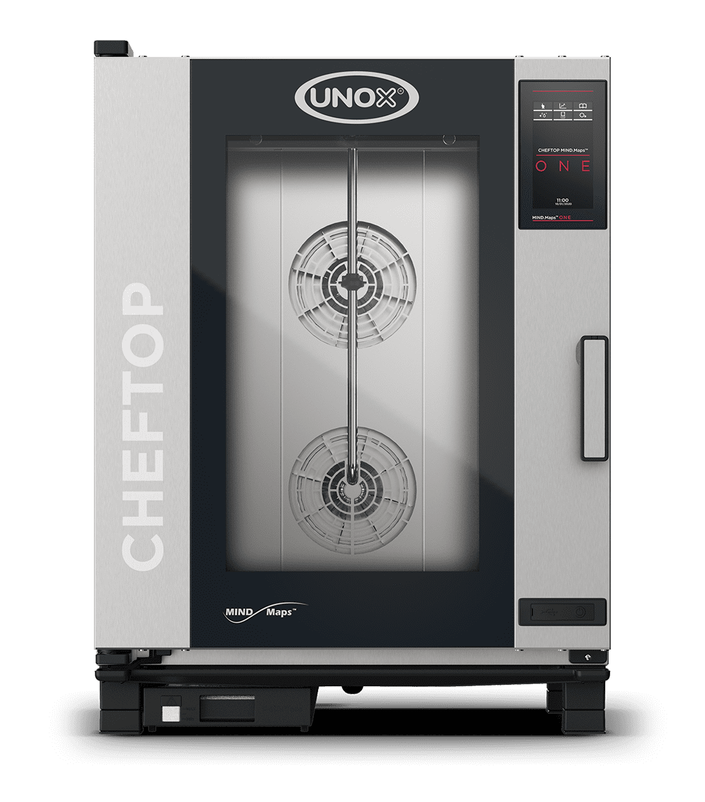 UNOX XEVC-1011-E1RM CHEFTOP MIND.Maps™ ONE Countertop Combi Oven 10 GN 1/1 trays Electric Left Hinge