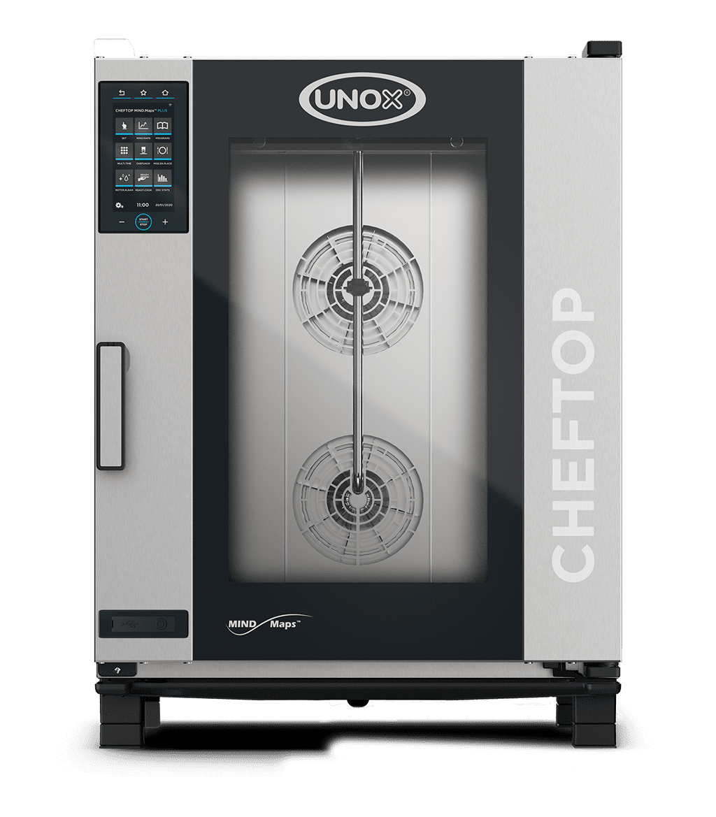 UNOX XEVC-1011-EPLM-MS CHEFTOP MIND.Maps™ PLUS Countertop Combi Oven 10 GN 1/1 trays Electric Right Hinge