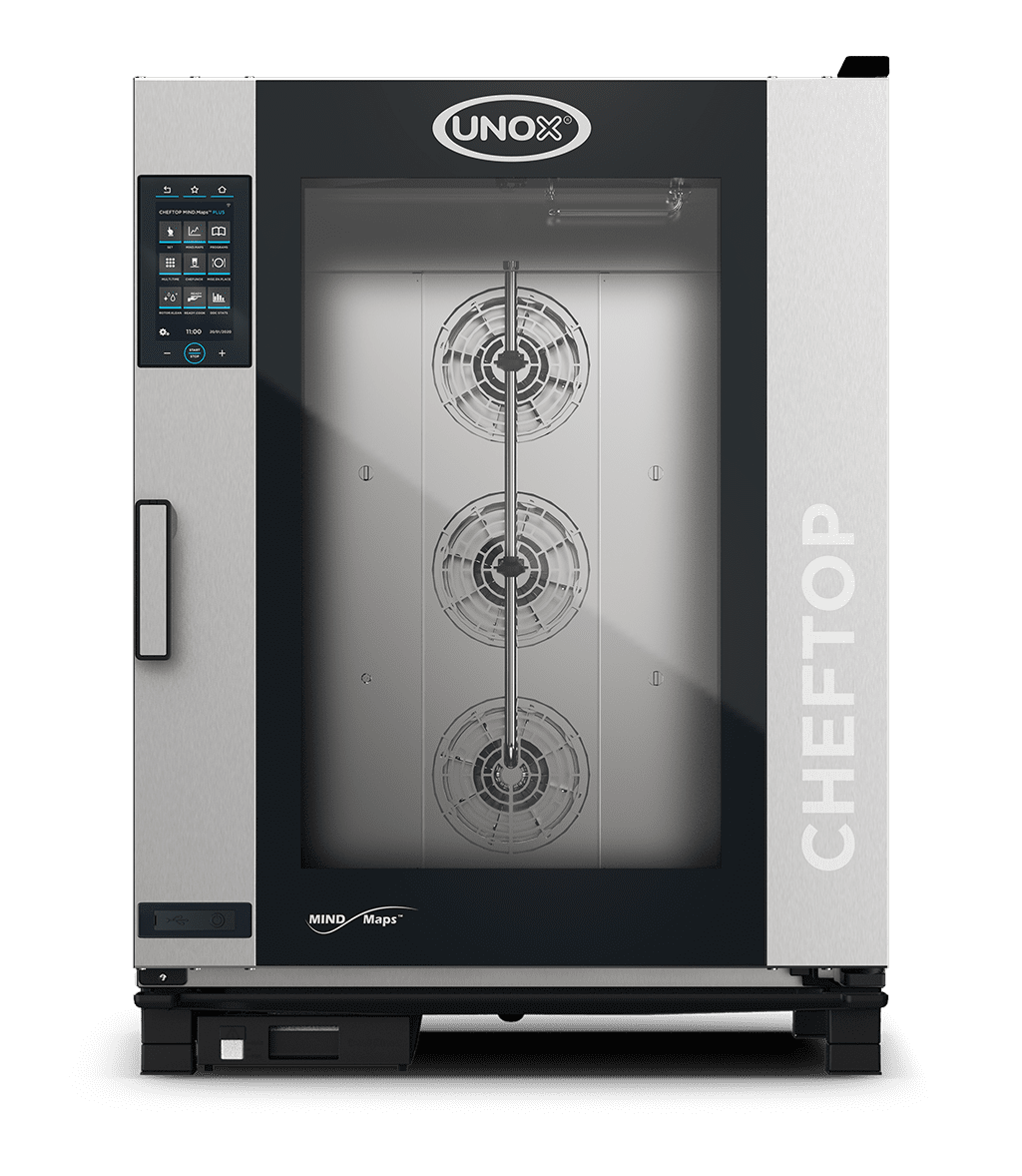 UNOX XEVC-1021-GPLM CHEFTOP MIND.Maps™ PLUS Countertop Combi Oven 10 GN 2/1 trays Gas Right Hinge