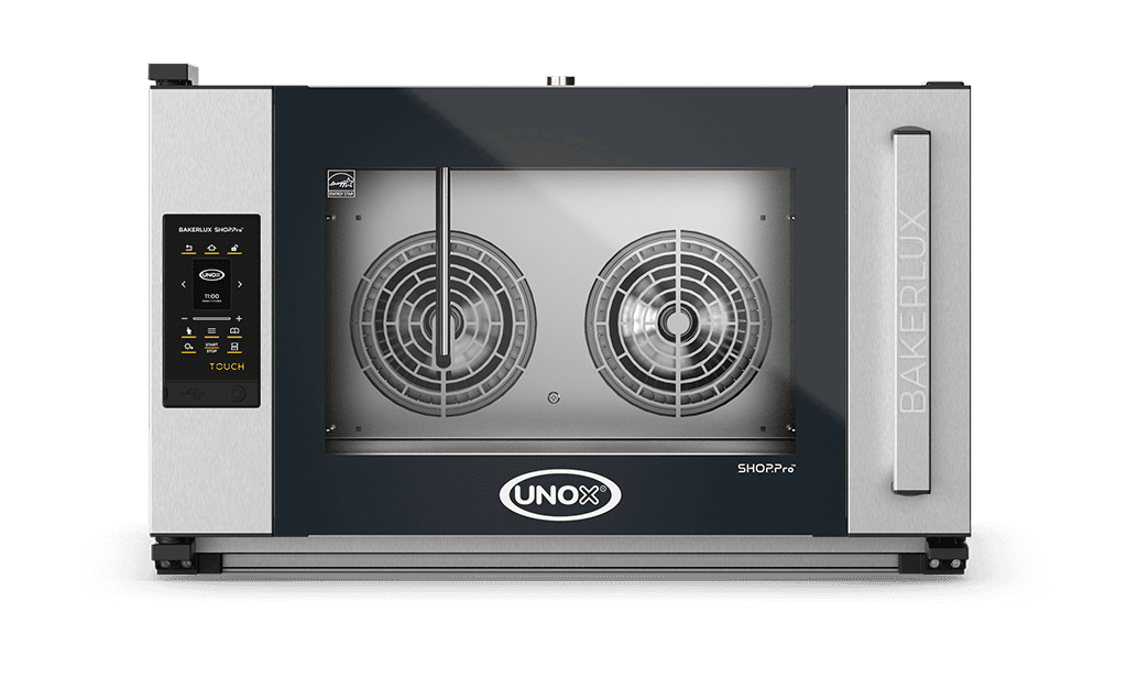 UNOX XEFR-04EU-ETRV BAKERLUX SHOP.Pro™ TOUCH Convection Oven With Humidity 4 600x400 trays Electric Left Hinge
