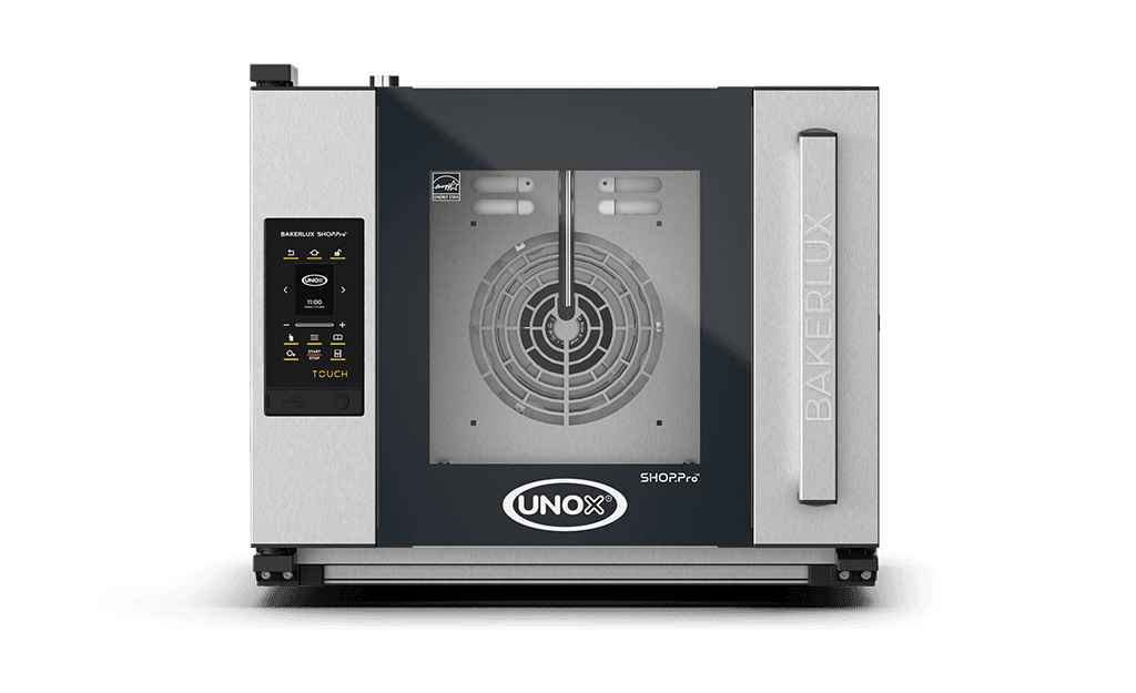 UNOX XEFR-04HS-ETRV BAKERLUX SHOP.Pro™ TOUCH Convection Oven With Humidity 4 460x330 trays Electric Left Hinge