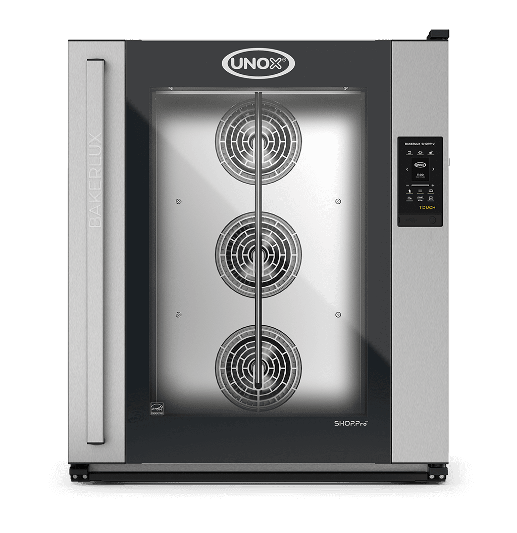 UNOX XEFR-10EU-ETLV BAKERLUX SHOP.Pro™ TOUCH Convection Oven With Humidity 10 600x400 trays Electric Right Hinge