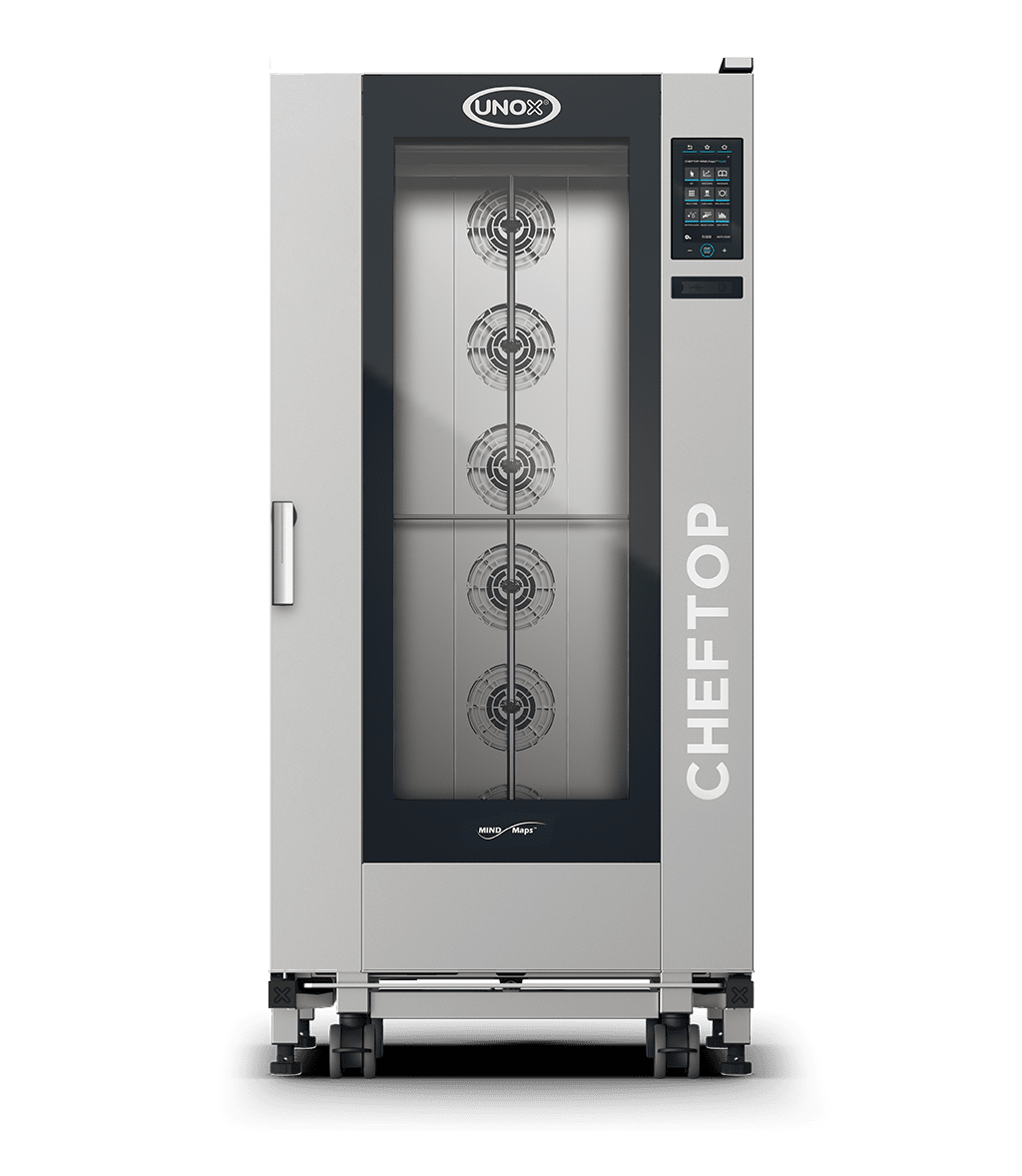 UNOX XEVL-2011-GPLS CHEFTOP MIND.Maps™ BIG PLUS Trolley Combi Oven 20 GN 1/1 trays Gas Right Hinge