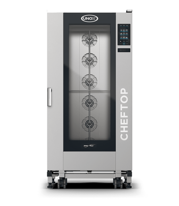 UNOX XEVL-2021-GPLS CHEFTOP MIND.Maps PLUS BIG Combi Steamer 20 Tray GN 2/1 Gas Hinged Right