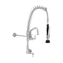Compact Stainless Steel Single Wall Mount Pre-Rinse with 6" Pot Filler - T-3M53706-C
