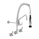 Compact Stainless Steel Wall Stops And Elbow Pre Rinse Unit With 12" Pot Filler - T-3M53822-C