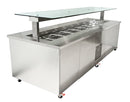 Culinaire - CR.IBSS.CWCF.U.GSF.6 - Mobile Refrigerated Island Buffet - Stainless Top and Stainless Steel Panels -  6 Module