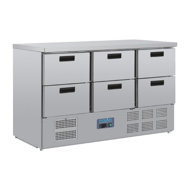 Polar G-Series Refrigerated Prep Counter Six Drawer