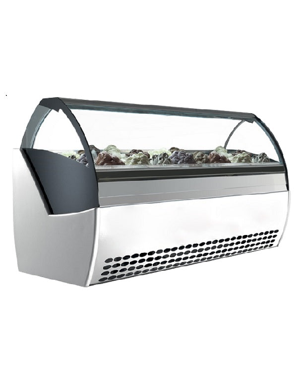 Easy Best Gelato Case Curved Glass EASY EVO G12
