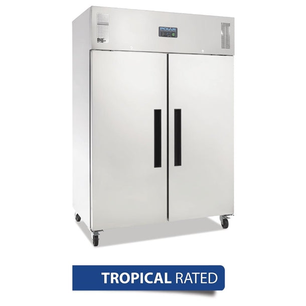 Polar G-Series Gastro Upright Fridge 2 Door St/St - 1200Ltr Ventilated